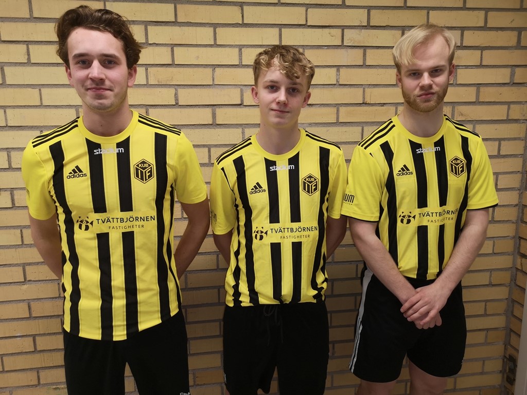 Anton Johansson från Älgarna-Härnösand, Axel Norberg från Kungsnäs FC och Filip Svedin är senaste trion in i Kuben. Foto: Kuben.