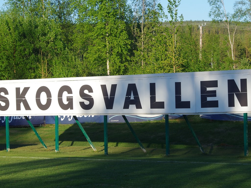 Det blev fotboll ändå på Skogsvallen i år. Foto: Pia Skogman, Lokalfotbollen.nu.