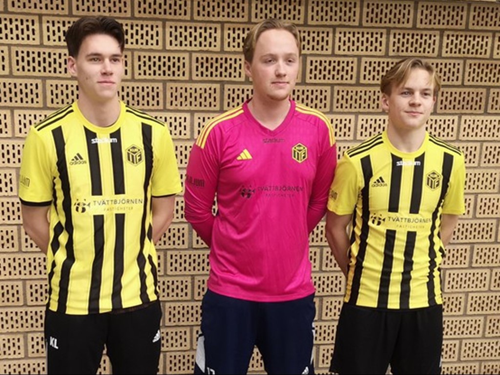 Kuben har hämtat in tre duktiga GIF-juniorer. Fr v Karl Lax, Kasper L'estrade och Leopold Silfer. Foto: Kuben.